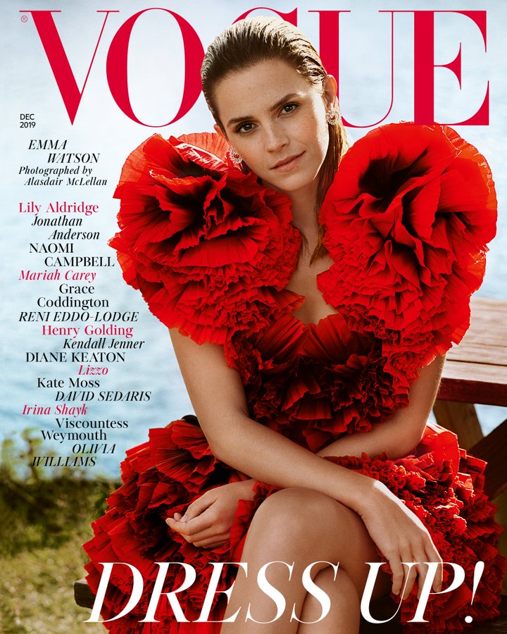 British Vogue Magazine December 2019: Emma Watson Cover