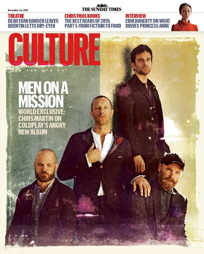 UK Culture Magazine  24th November 2019: Coldplay World Exclusive Cover Interview