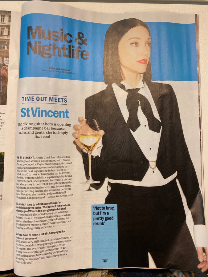 TIME OUT, London November 19 - November 25 2019 St Vincent