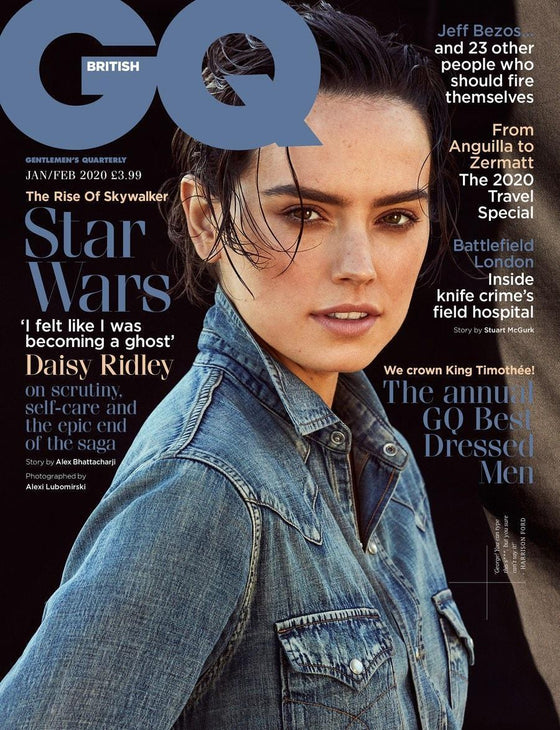 British GQ Magazine January 2020: DAISY RIDLEY Star Wars TIMOTHEE CHALAMET