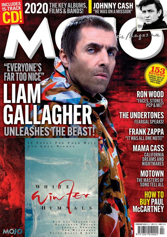 UK Mojo Magazine Feb 2020: LIAM GALLAGHER Oasis + FREE CD - RONNIE WOOD Motown