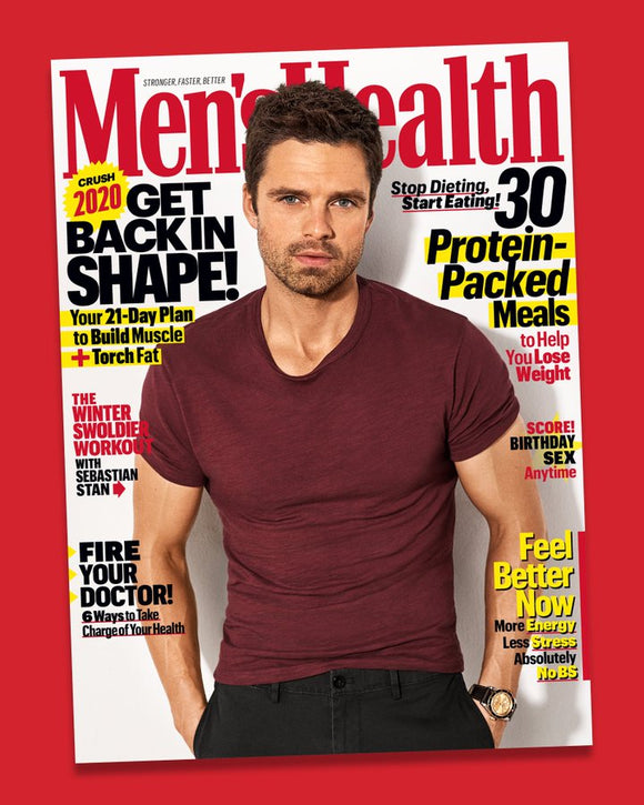 US Men's Health Magazine Jan/Feb 2020: Sebastian Stan Cover