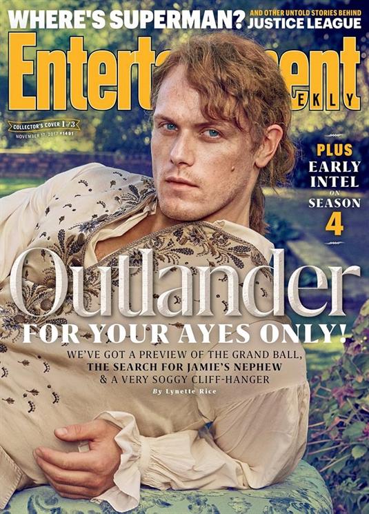 OUTLANDER JAMIE FRASER EXCLUSIVE SAM HEUGHAN ENTERTAINMENT WEEKLY NOVEMBER 2017