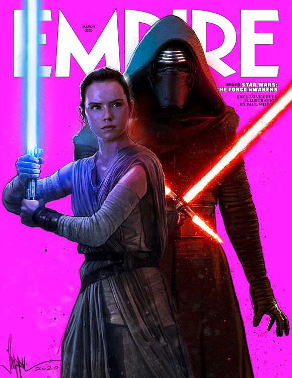 Empire March 2020: STAR WARS: Force Awakens - Cover #4 REY & KYLO REN (Adam Driver + Daisy Ridley)