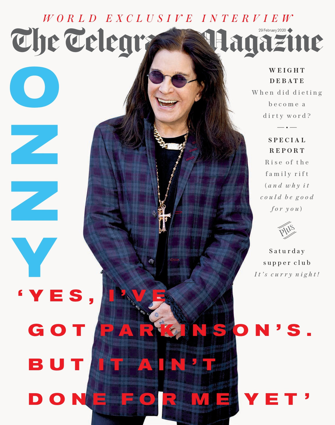 UK Telegraph Magazine February 29th 2020: Ozzy Osbourne Interview
