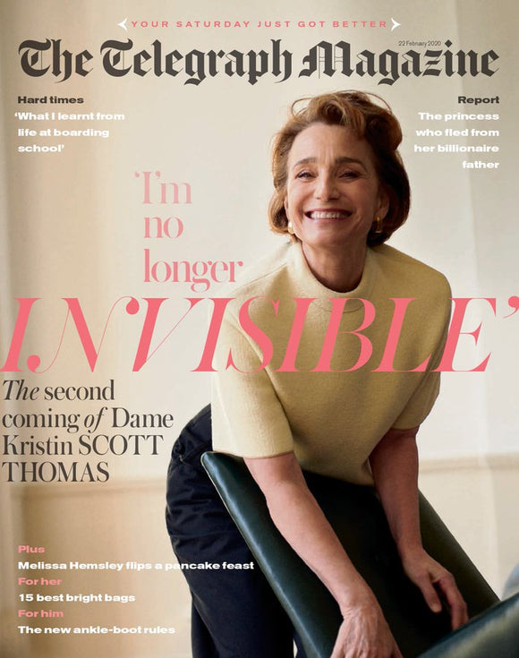UK Telegraph Magazine February 2020: KRISTIN SCOTT THOMAS COVER AND FEATURE