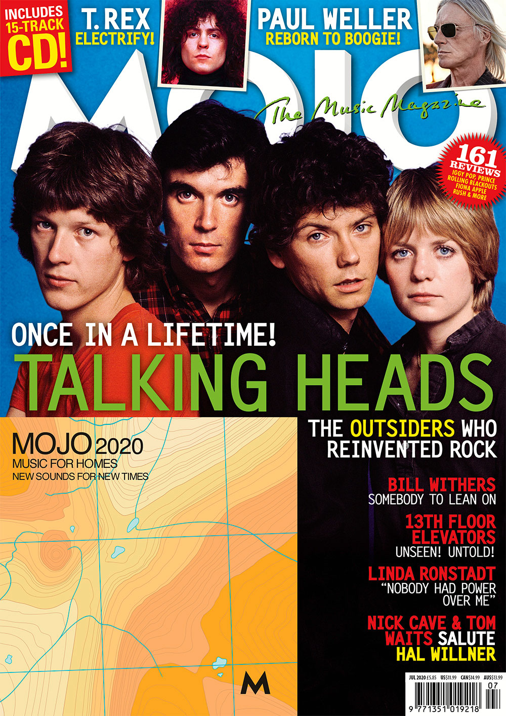 UK Mojo Magazine July 2020: TALKING HEADS Nick Cave DAVID BYRNE Paul Weller & CD