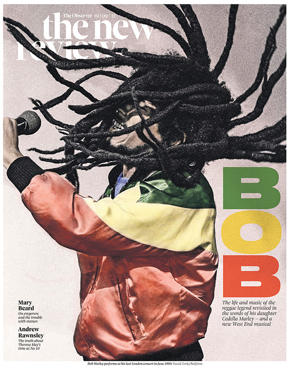 OBSERVER NEW REVIEW 19/09/2021 BOB MARLEY COVER FEATURE