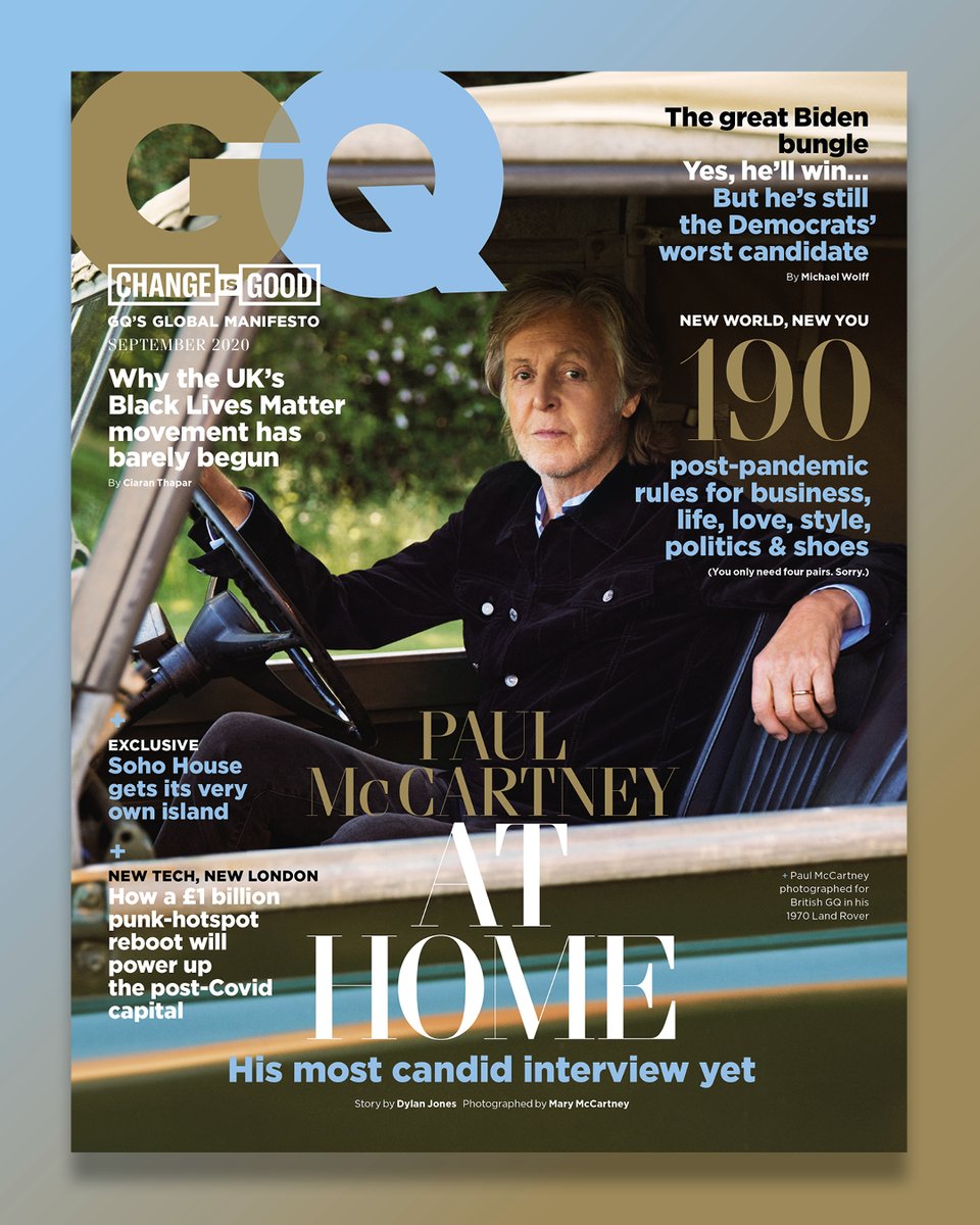 British GQ Magazine September 2020 Sir Paul McCartney The Beatles