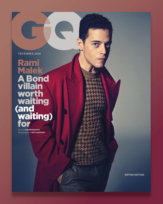 British GQ Magazine December 2020: Rami Malek