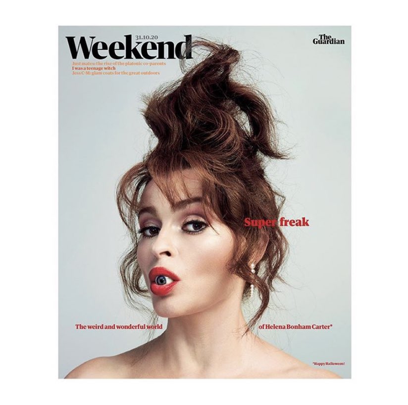 UK Guardian Weekend Magazine October 2020: HELENA BONHAM CARTER COVER & FEATURE
