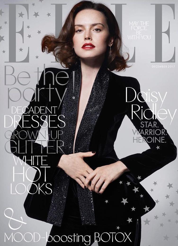 UK Elle Magazine Cover with Daisy Ridley