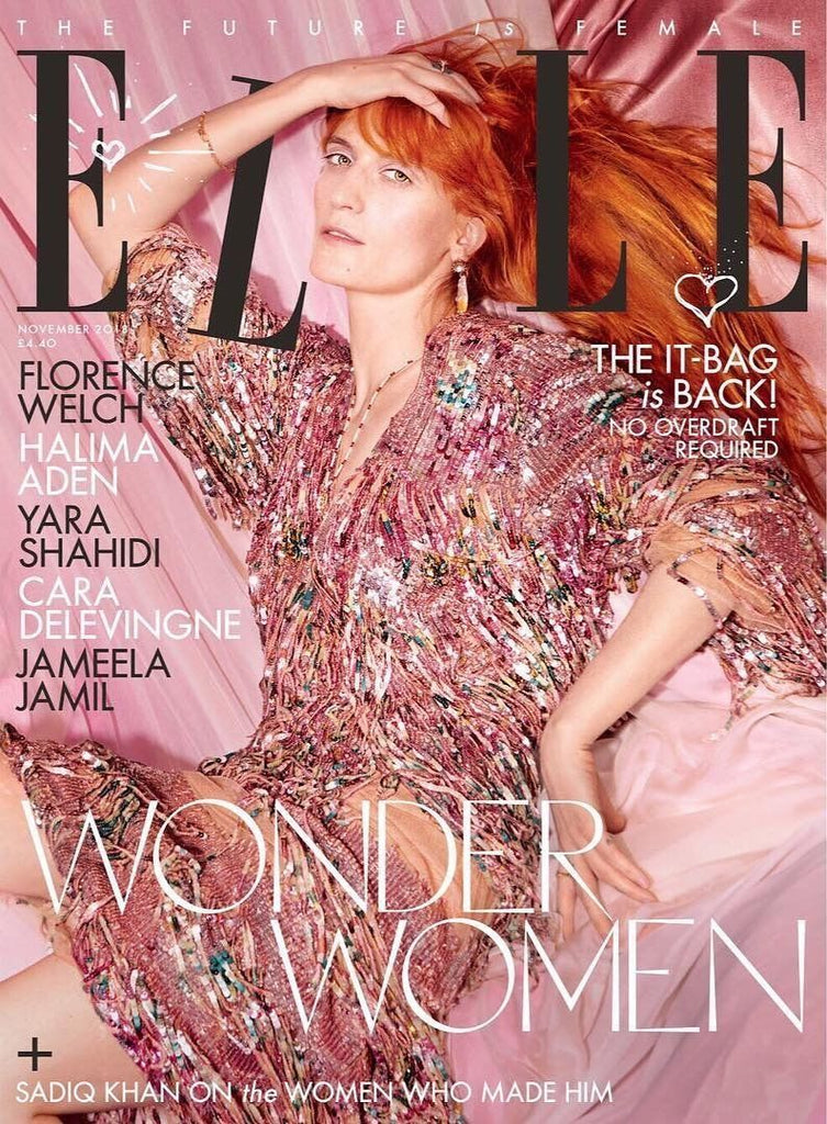 UK Elle Magazine November 2018: FLORENCE WELCH & THE MACHINE COVER & FEATURE