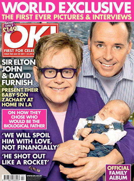 UK OK! Magazine Jan 25 2011: Elton John & David Furnish