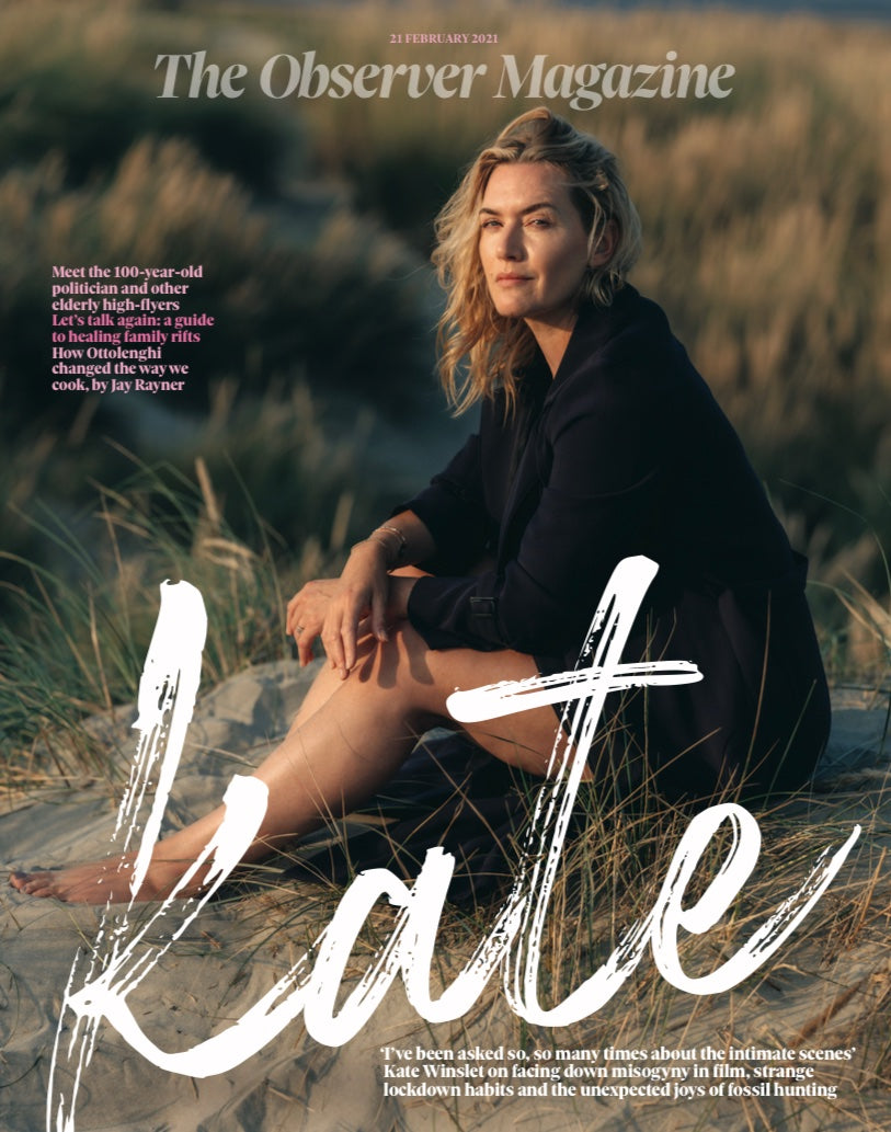 UK Observer Magazine February 2021 KATE WINSLET COVER FEATURE