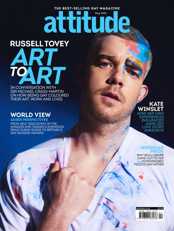 UK Attitude Magazine May 2021: RUSSELL TOVEY COVER FEATURE