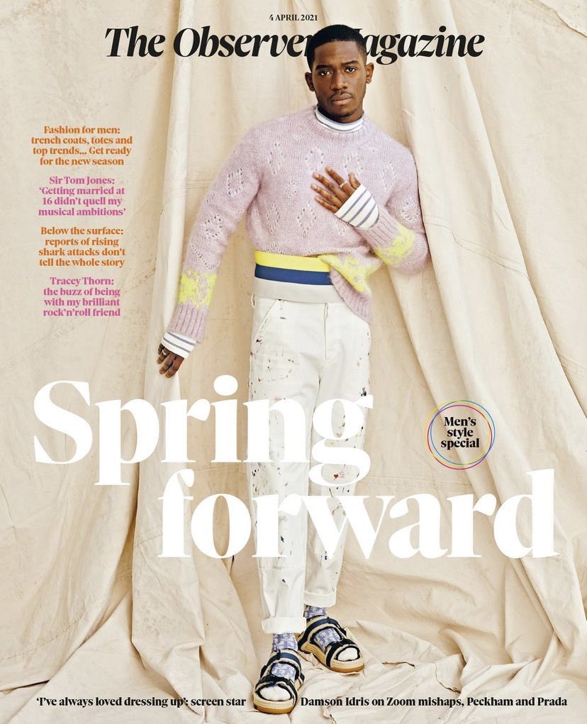 UK Observer Magazine April 2021: DAMSON IDRIS COVER FEATURE Tom Jones