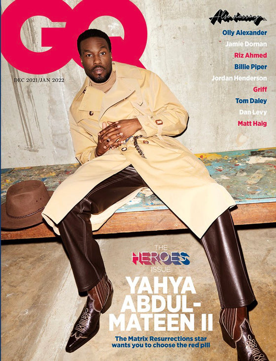 BRITISH GQ Magazine UK December 2021 Yahya Abdul Mateen II US COVER FEATURE