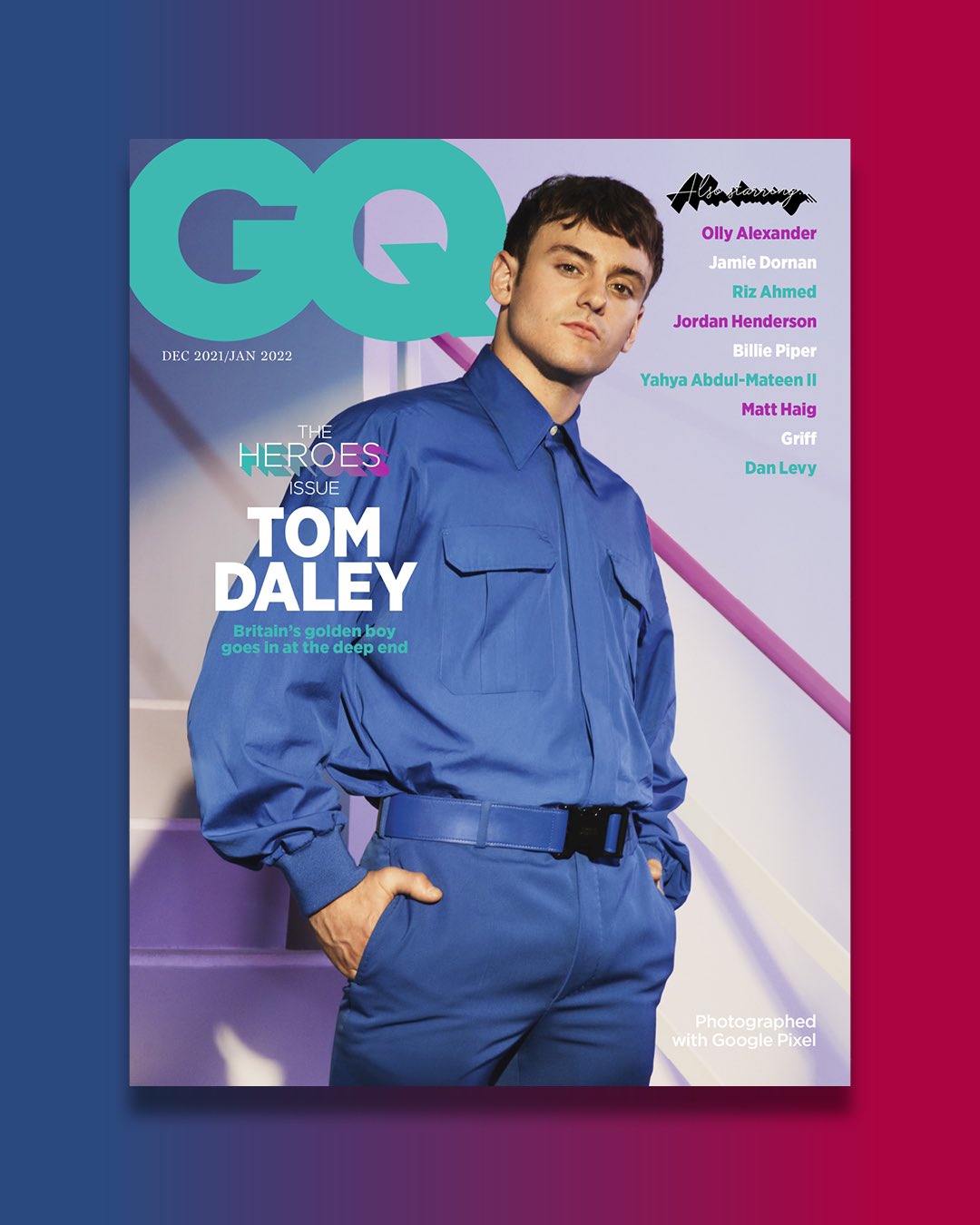 British GQ Magazine Dec 2021 Tom Daley Collectors Cover