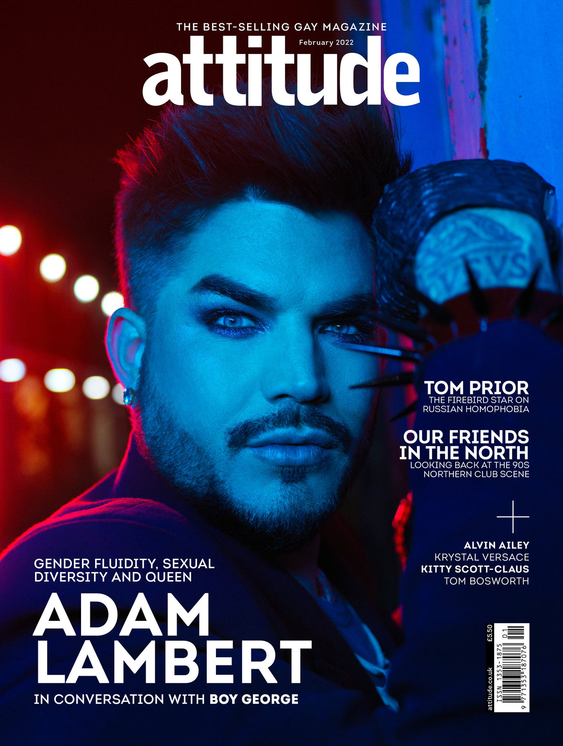 ATTITUDE Magazine February 2022: ADAM LAMBERT WORLD EXCLUSIVE