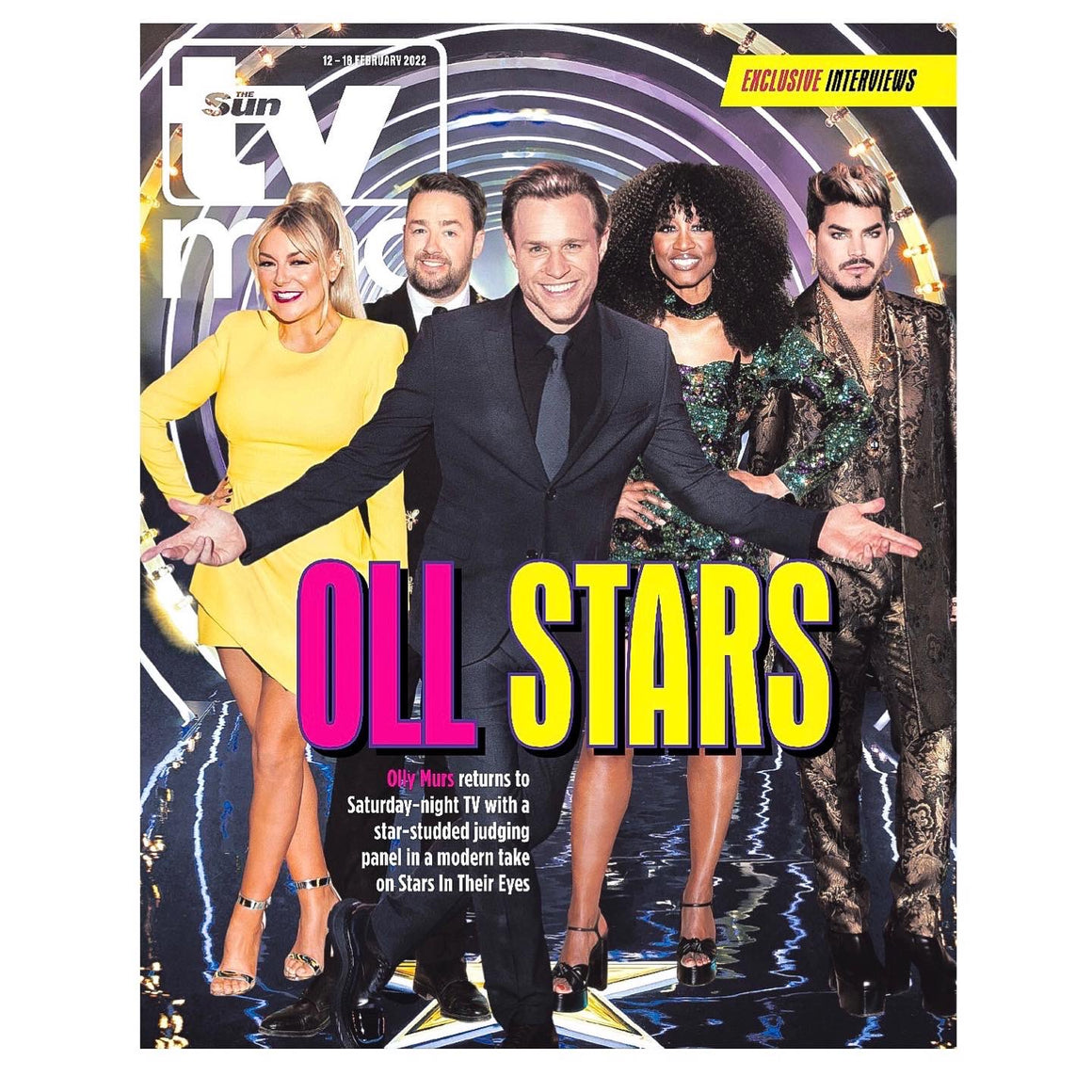 SUN TV Magazine 12/02/2022 ADAM LAMBERT Olly Murs Starstruck Cover