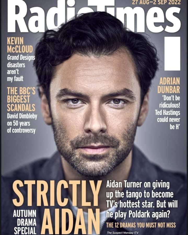 RADIO TIMES Magazine 27/08/2022 Aidan Turner Interview