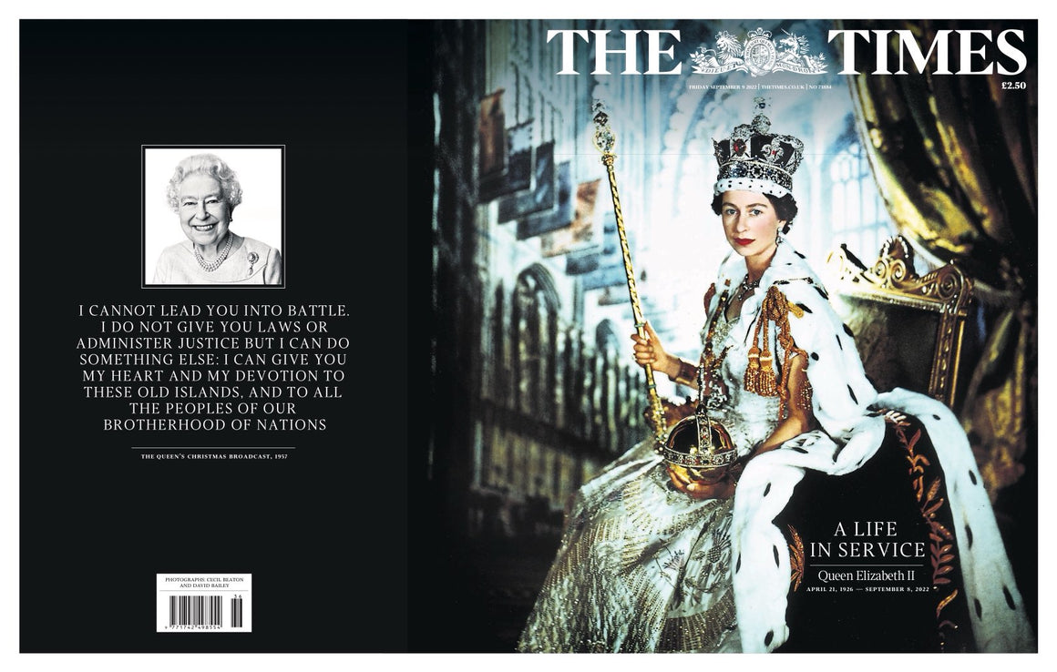 The Times Newspaper - 9th September 2022 - Queen Elizabeth II 1926-2022 Tribute
