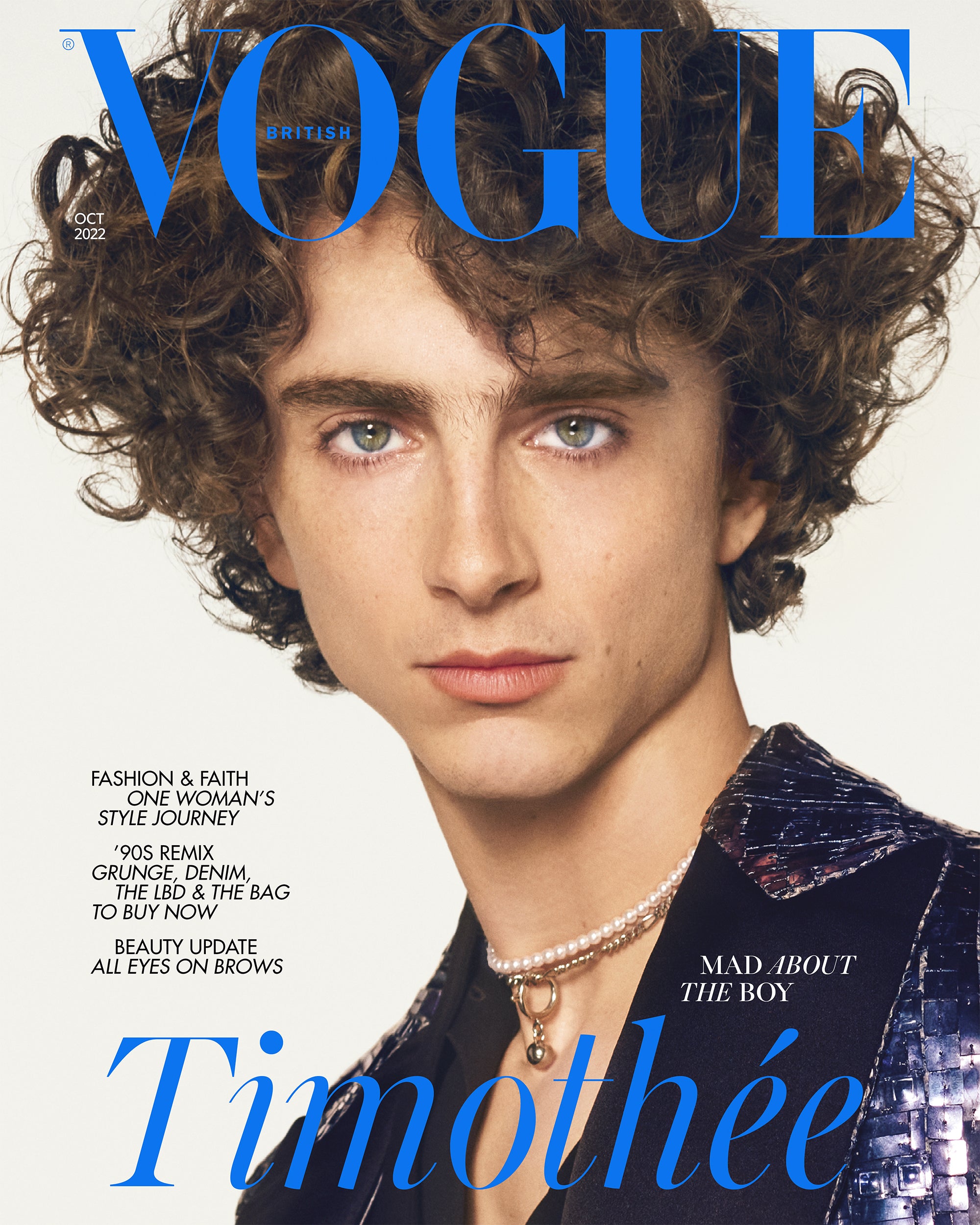 Timothee Chalamet On Cover British Vogue Home Decor Poster Canvas