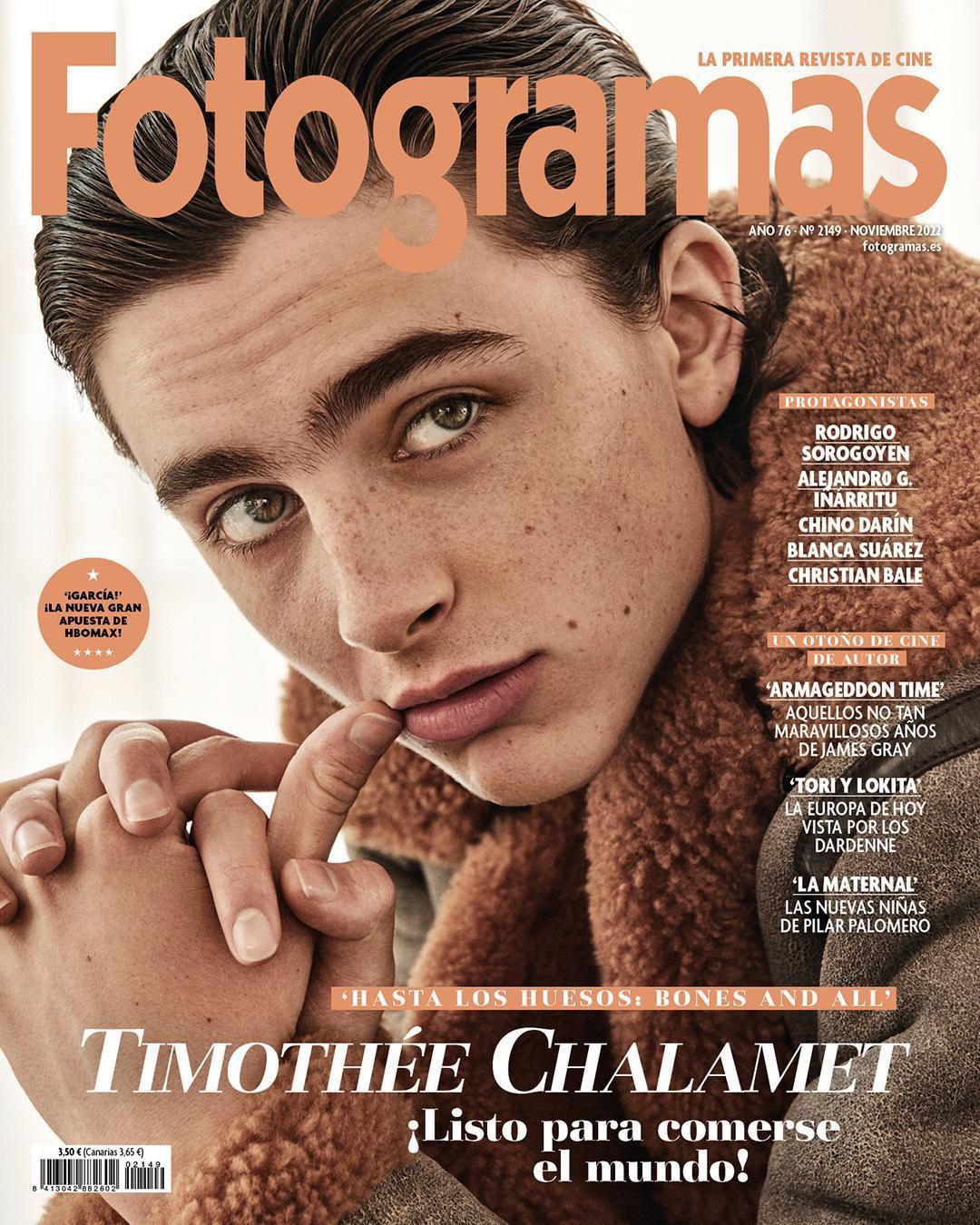 Timothee Chalamet Fotogramas Spain November 2022