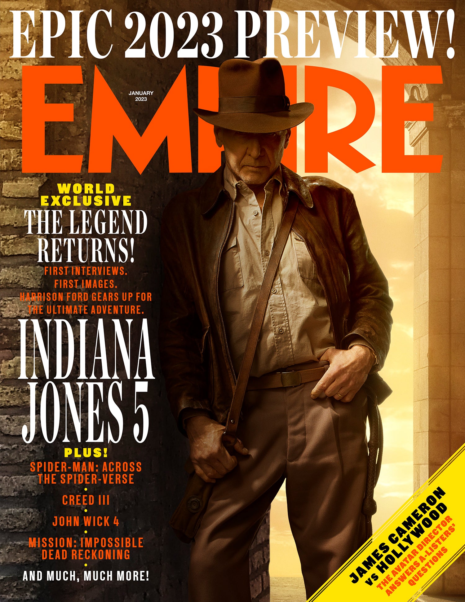 Empire Magazine Jan 2023 INDIANA JONES 5 COVER FEATURE Harrison Ford J -  YourCelebrityMagazines