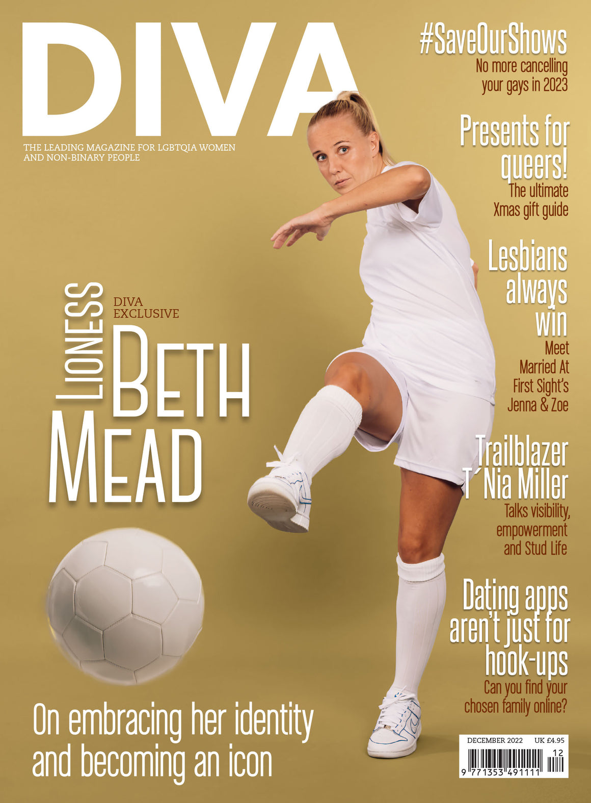 DIVA Magazine 317 DECEMBER 2022 Beth Mead Women's Euro 2022
