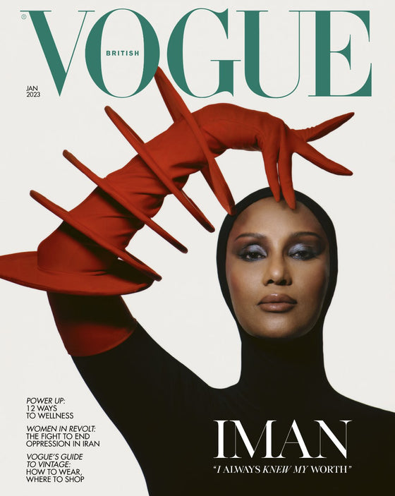 IMAN BOWIE for Vogue UK Magazine - January 2023 David Bowie