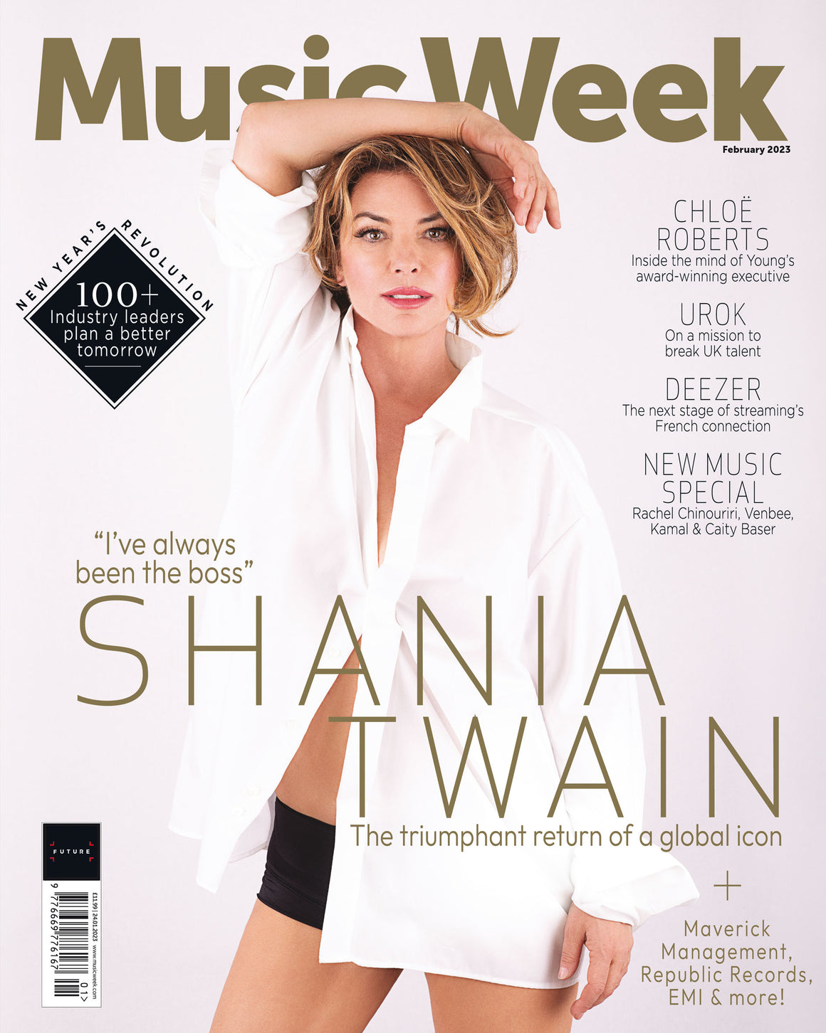 MUSIC WEEK Magazine Feb 2023 Shania Twain