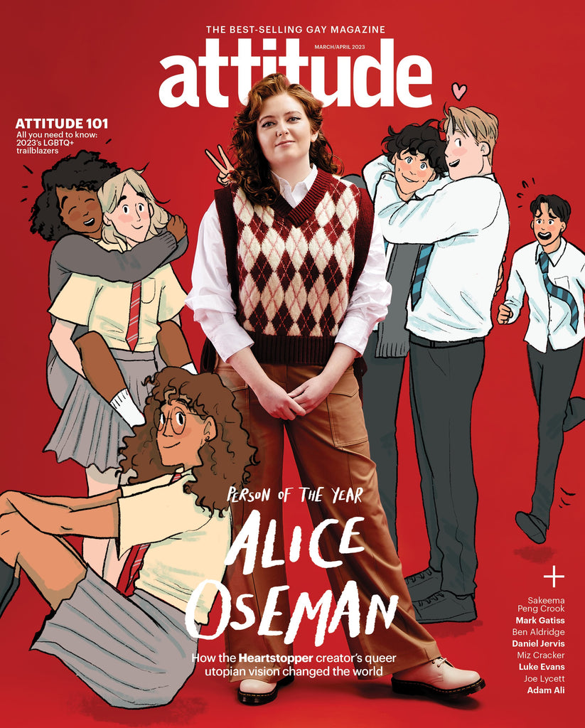 Attitude magazine March/April 2023 Heartstopper Exclusive Illustration