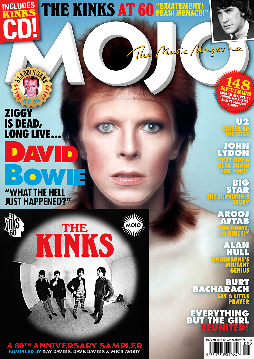 MOJO 354 – May 2023: David Bowie The Kinks at 60 U2 + Special CD