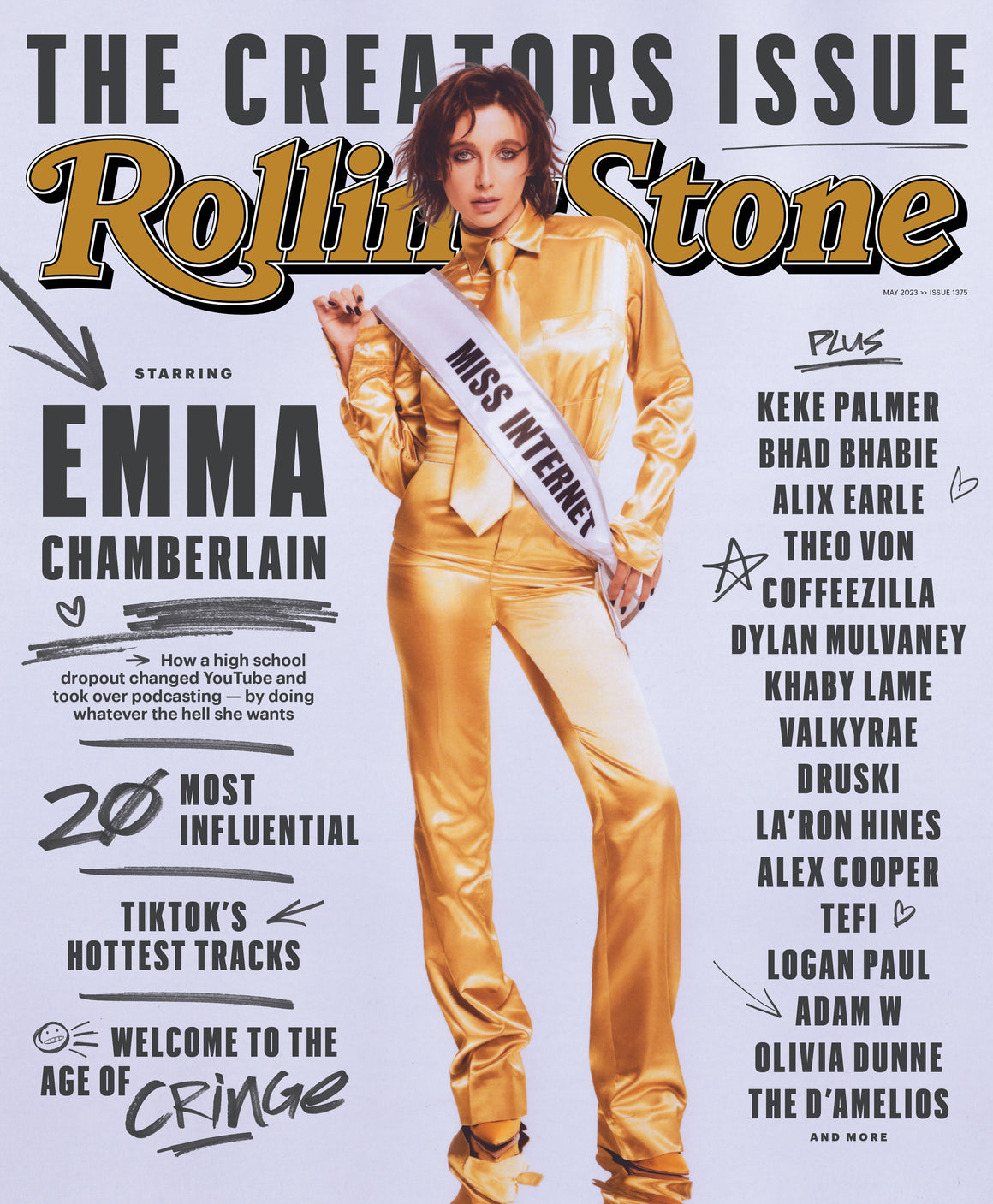 US Rolling Stone magazine May 2023 Emma Chamberlain (In Stock)