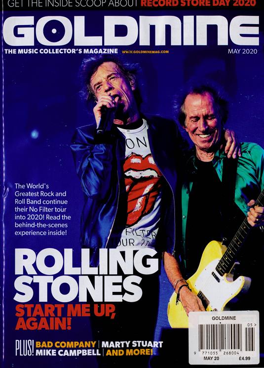Goldmine Magazine May 2020: The Rolling Stones Keith Richards Mick Jagger