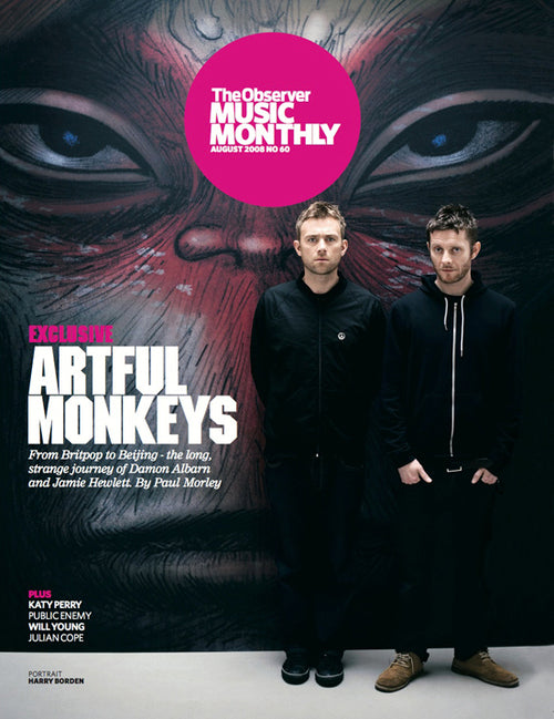 Damon Albarn and Jamie Hewlett The Gorillaz UK Observer Music Monthly Magazine July 2008
