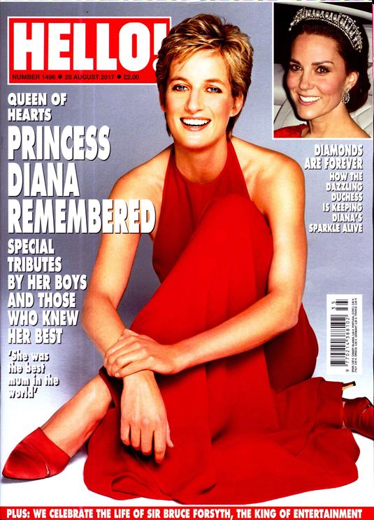 HELLO! magazine 28 August 2017 Princess Diana Remembered Kate Middleton