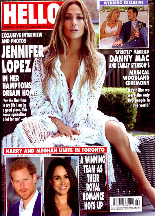 HELLO! magazine October 2 2017 Jennifer Lopez Meghan Markle Joseph Fiennes Gary Numan