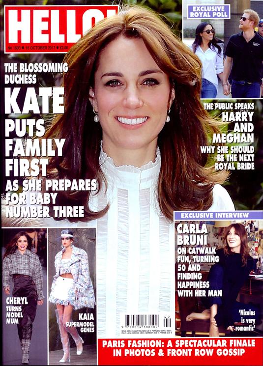 HELLO! magazine 16 October 2017 Kate Middleton Harry Styles George Michael Cindy Crawford