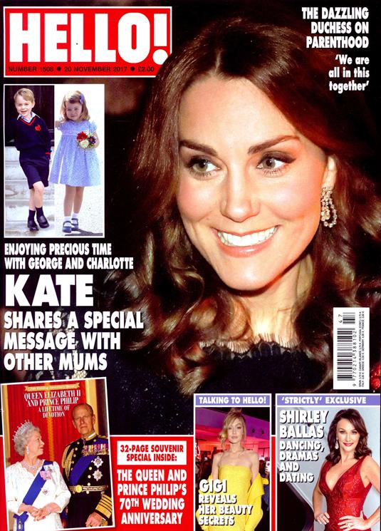 Hello! Magazine November 20 2017 Kate Middleton Queen Elizabeth II 70th Anniversary
