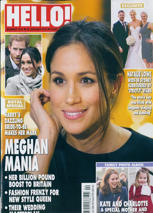 HELLO! magazine 22nd January 2018 Meghan Markle Kate Middleton & Charlotte