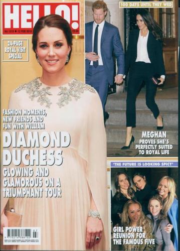 HELLO! magazine 12 February 2018 Kate Middleton Prince Harry Meghan Markle
