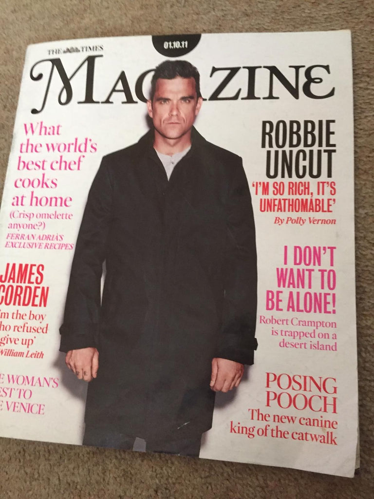 The Times magazine - Robbie Williams Interview (1 October 2011)