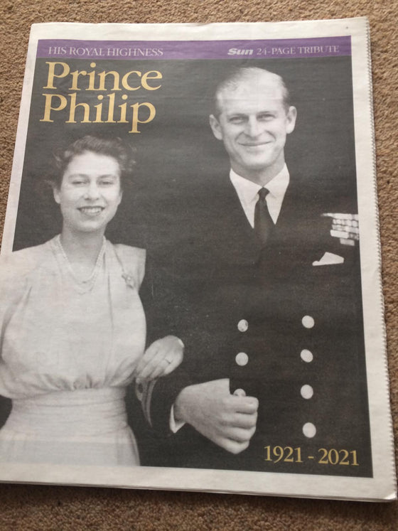 THE SUN UK NEWSPAPER - PRINCE PHILIP Souvenir Supplement Only 10th April 2021