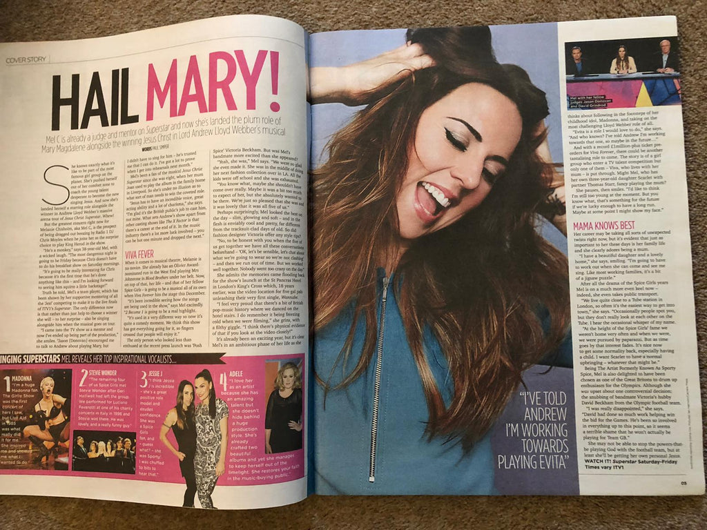 Sun TV magazine - Mel C Spice Girls cover (14 July 2012)