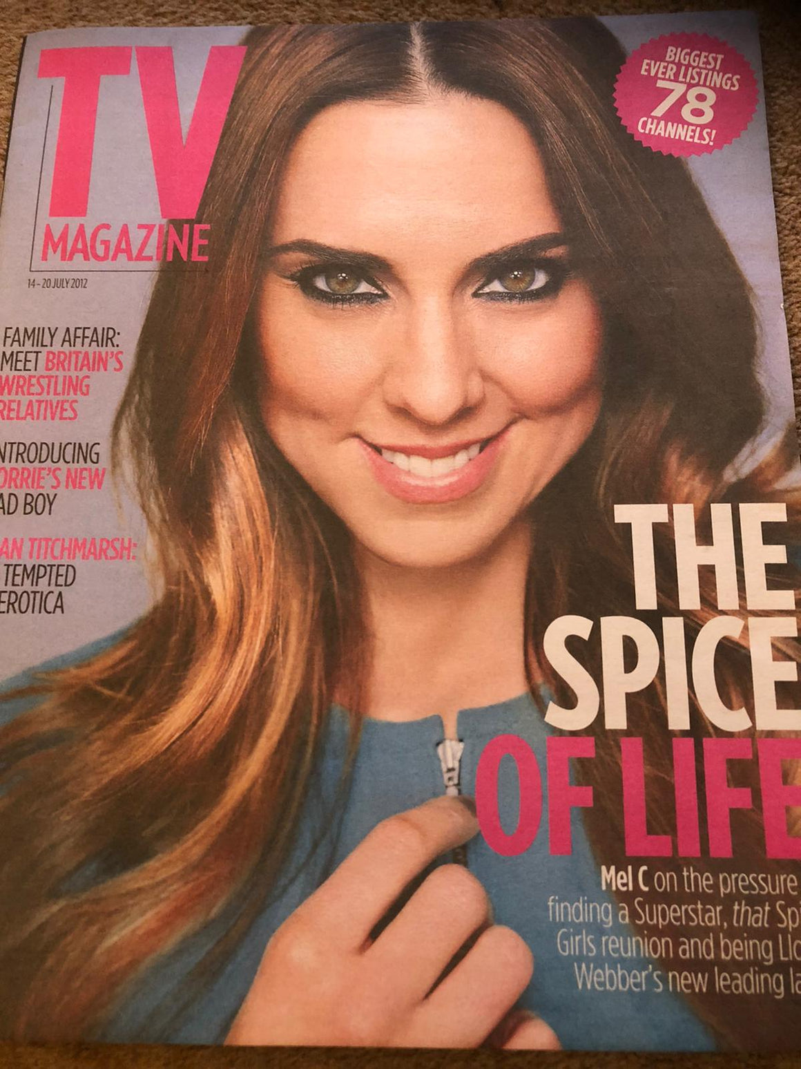 Sun TV magazine - Mel C Spice Girls cover (14 July 2012)