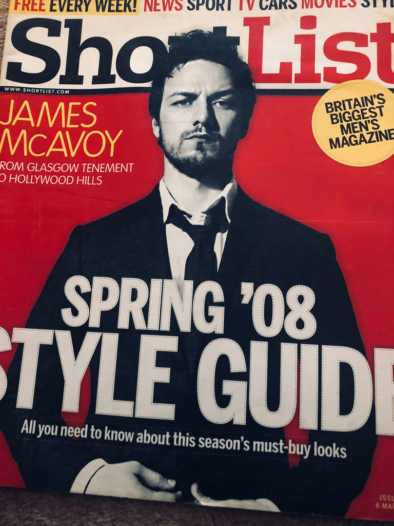 James McAvoy UK rare Shortlist magazine 2008