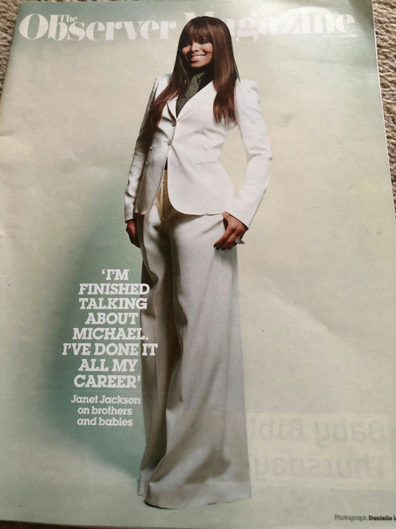 Janet Jackson UK rare Observer magazine